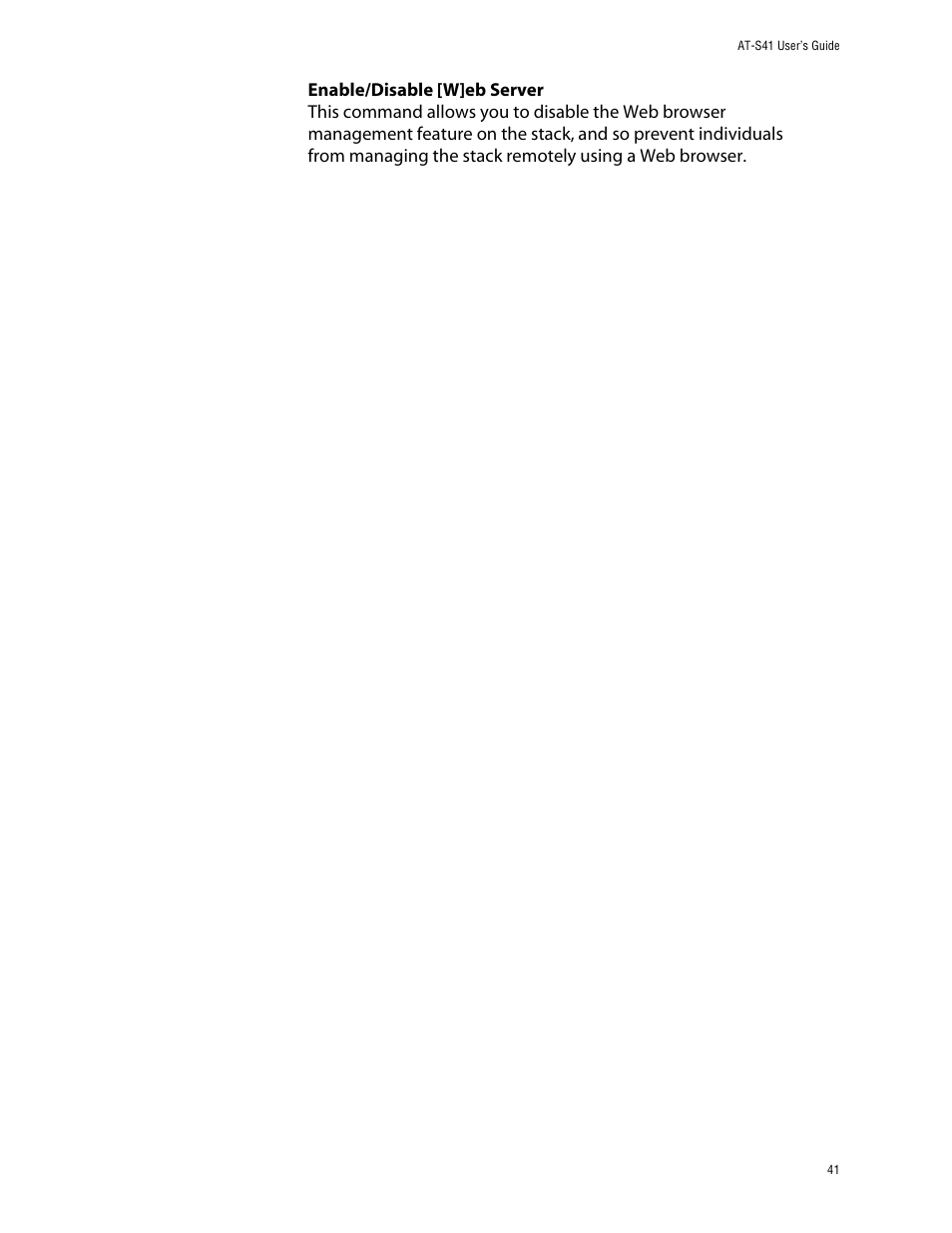 Allied Telesis AT-S41 User Manual | Page 41 / 233