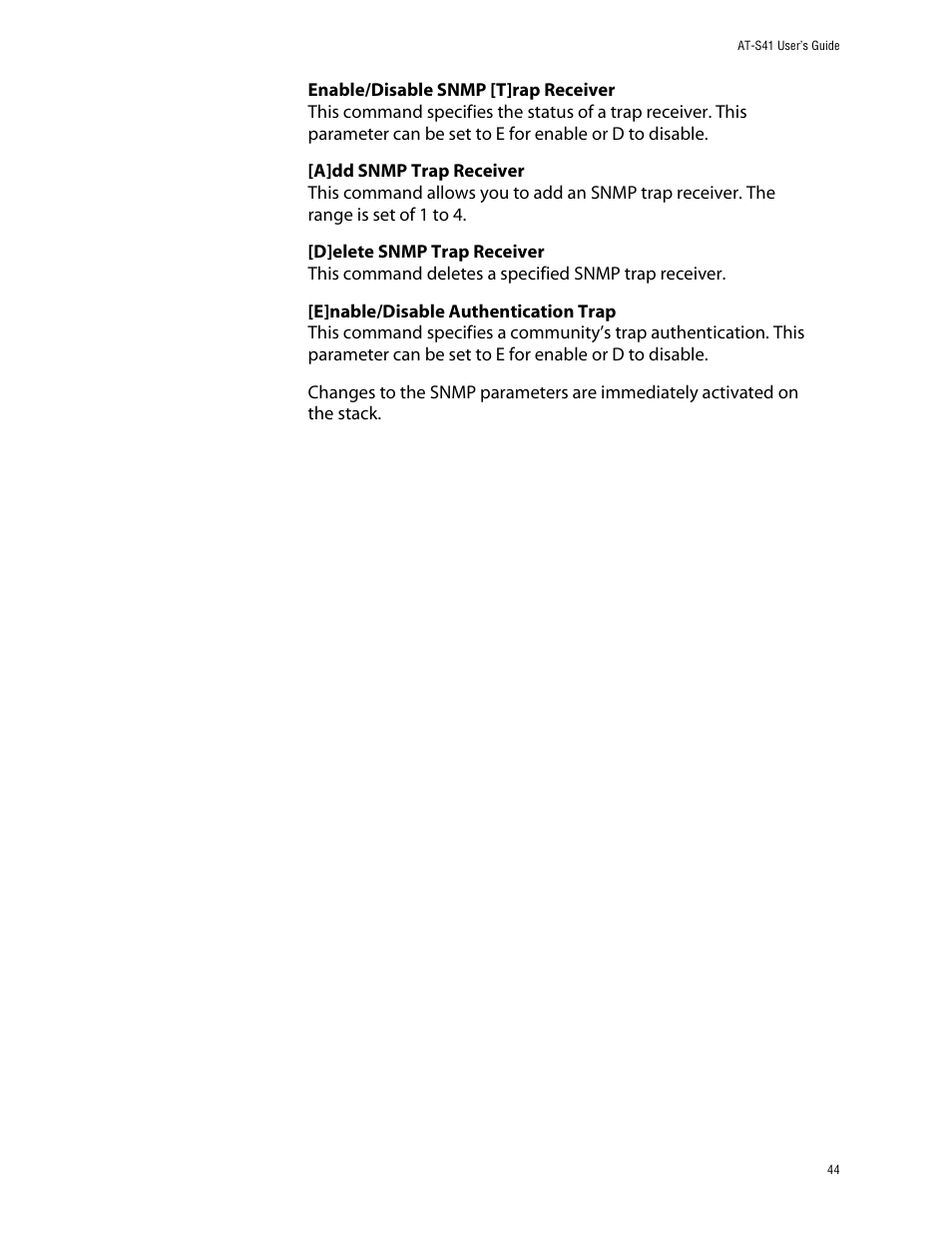 Allied Telesis AT-S41 User Manual | Page 44 / 233