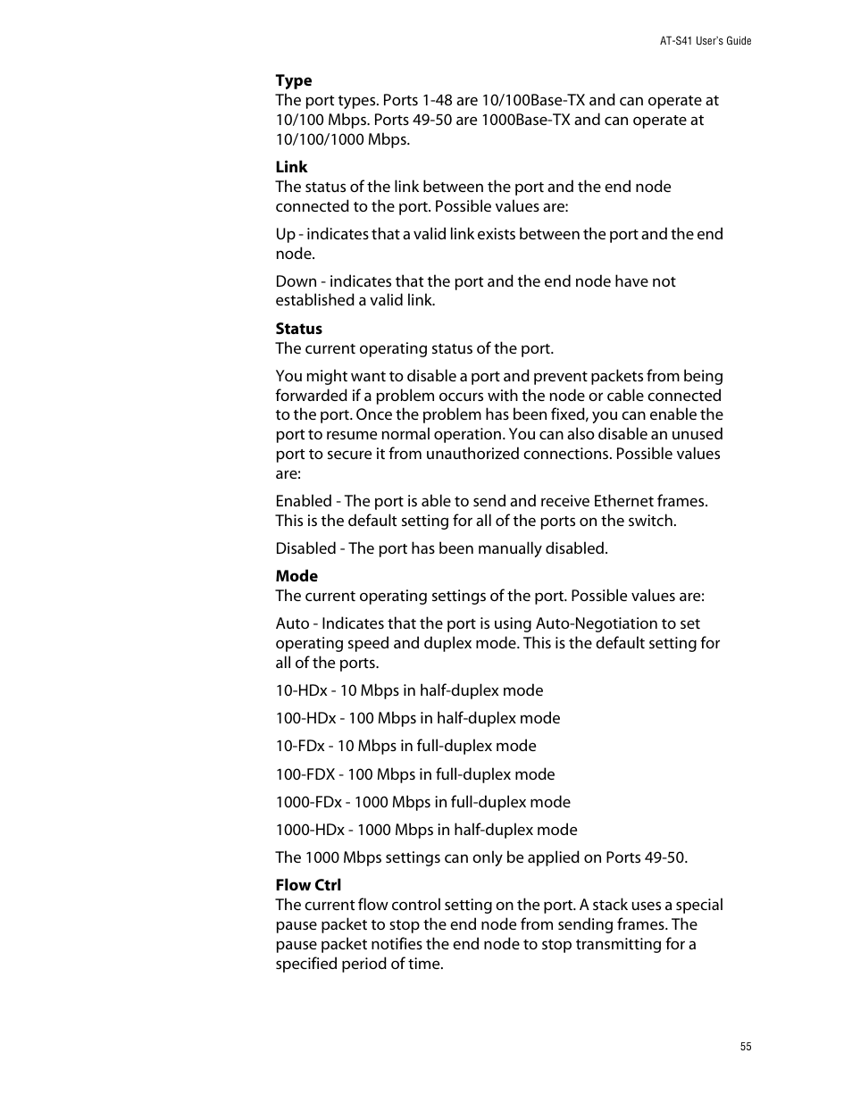 Allied Telesis AT-S41 User Manual | Page 55 / 233