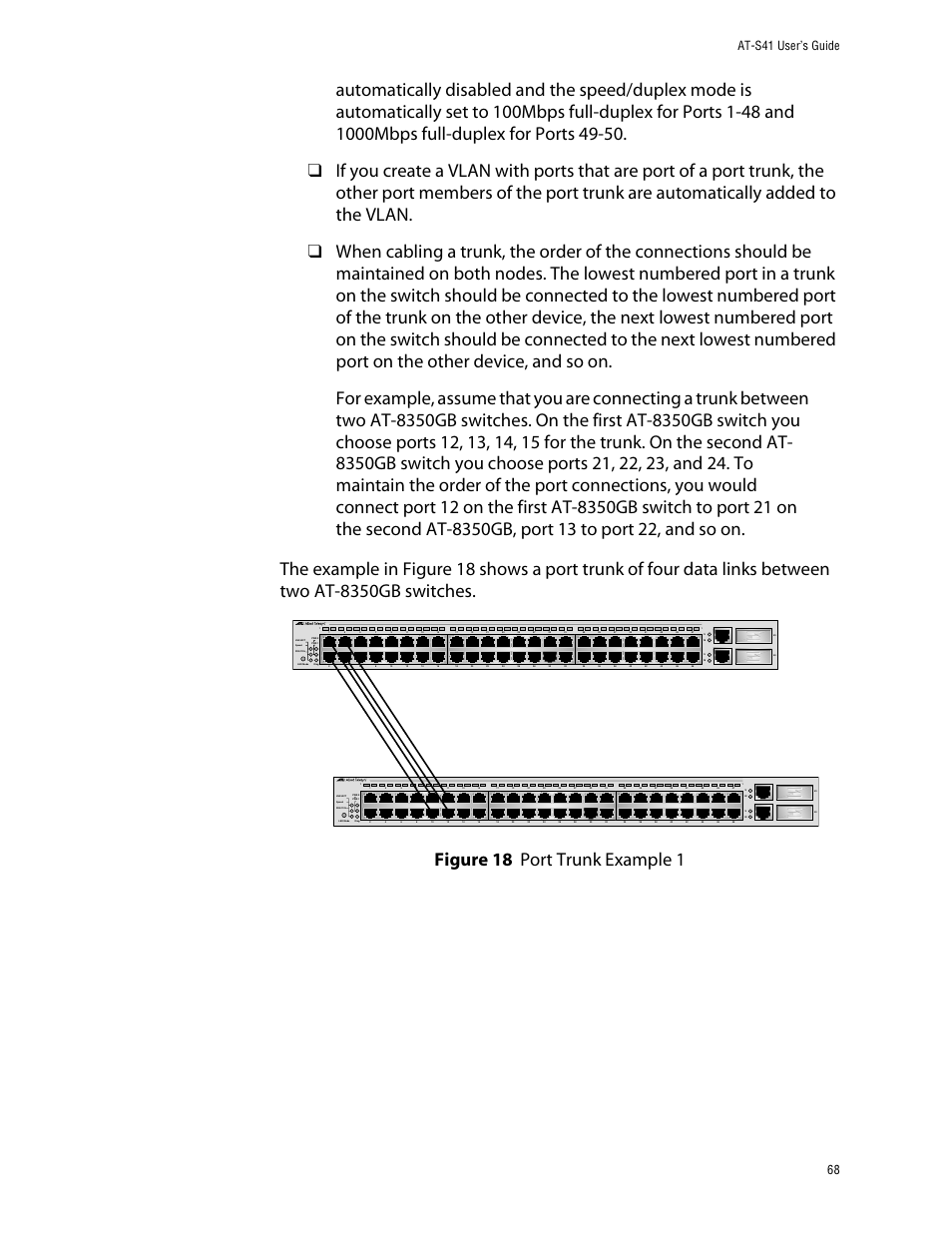 At-s41 user’s guide 68 | Allied Telesis AT-S41 User Manual | Page 68 / 233