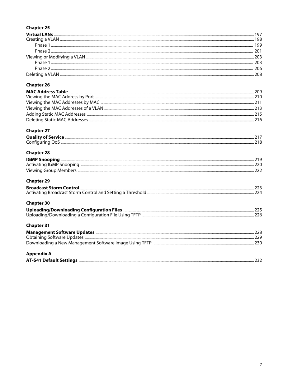 Allied Telesis AT-S41 User Manual | Page 7 / 233