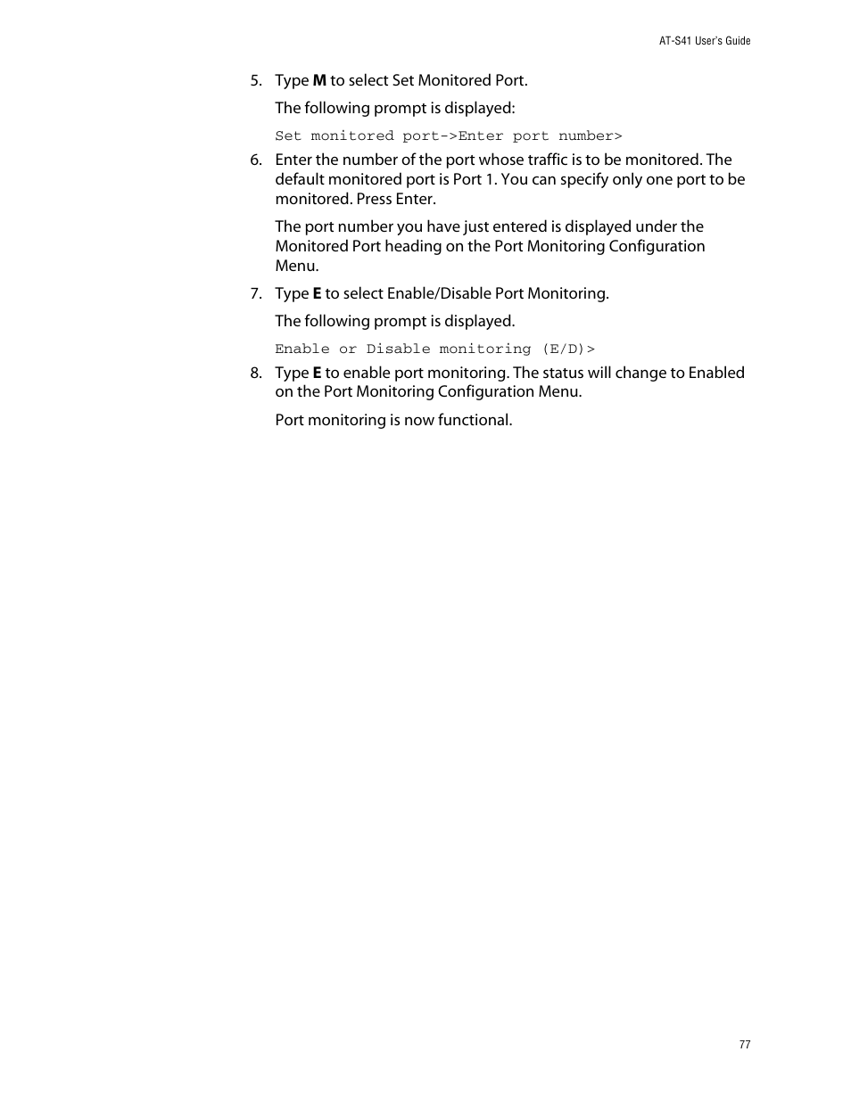 Allied Telesis AT-S41 User Manual | Page 77 / 233