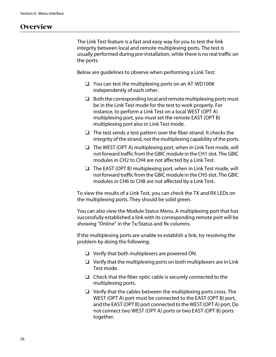 Overview | Allied Telesis AT-S47 User Manual | Page 56 / 154