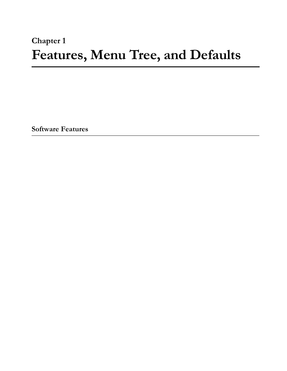 Chapter1, Features, menu tree, and defaults, Software features | Chapter 1, Software features -1, Features, menu tree, and default, Hdwxuhv/#0hqx#7uhh/#dqg#'hidxowv, Kdswhu 4, 6riwzduh#)hdwxuhv | Allied Telesis AT-S20 User Manual | Page 13 / 124