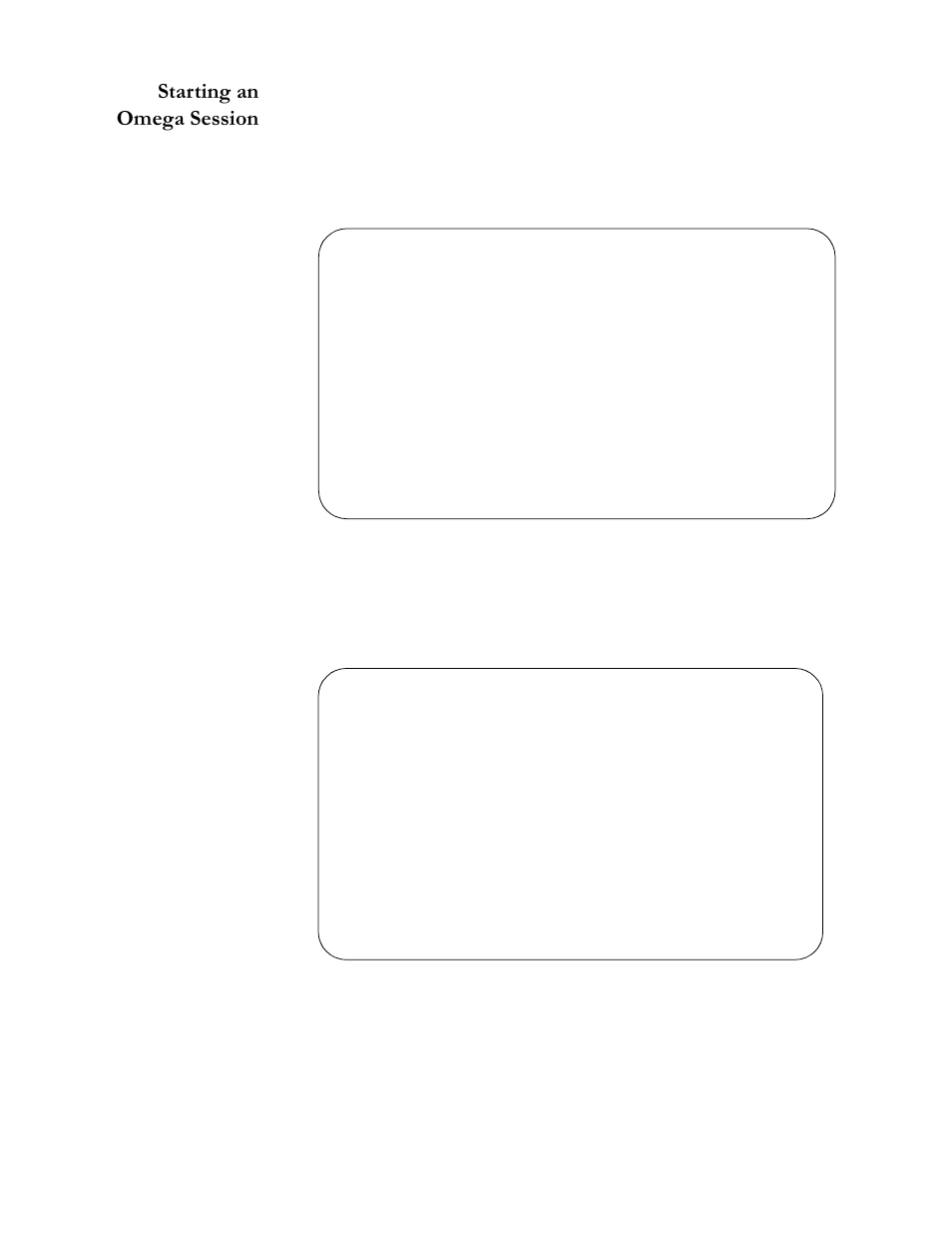 Starting an omega session, Figure21 omega main menu (at-3714fxl), Figure22 system configuration menu | Starting an omega session -2, 6wduwlqj#dq 2phjd#6hvvlrq, Figure 2-2 system configuration menu | Allied Telesis AT-S20 User Manual | Page 22 / 124