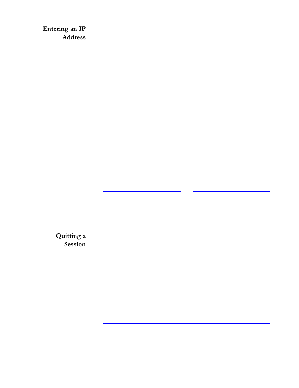 Entering an ip address, Quitting a session, Entering an ip address -3 quitting a session -3 | Allied Telesis AT-S20 User Manual | Page 23 / 124