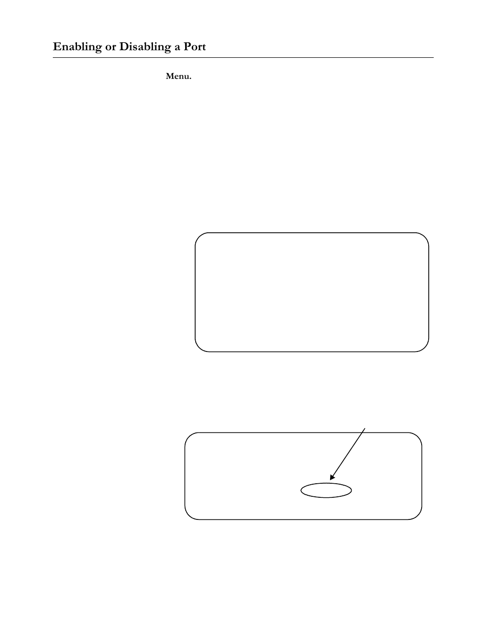 Enabling or disabling a port, Menu, Enabling or disabling a port -5 | Qdeolqj#ru#'lvdeolqj#d#3ruw | Allied Telesis AT-S20 User Manual | Page 35 / 124