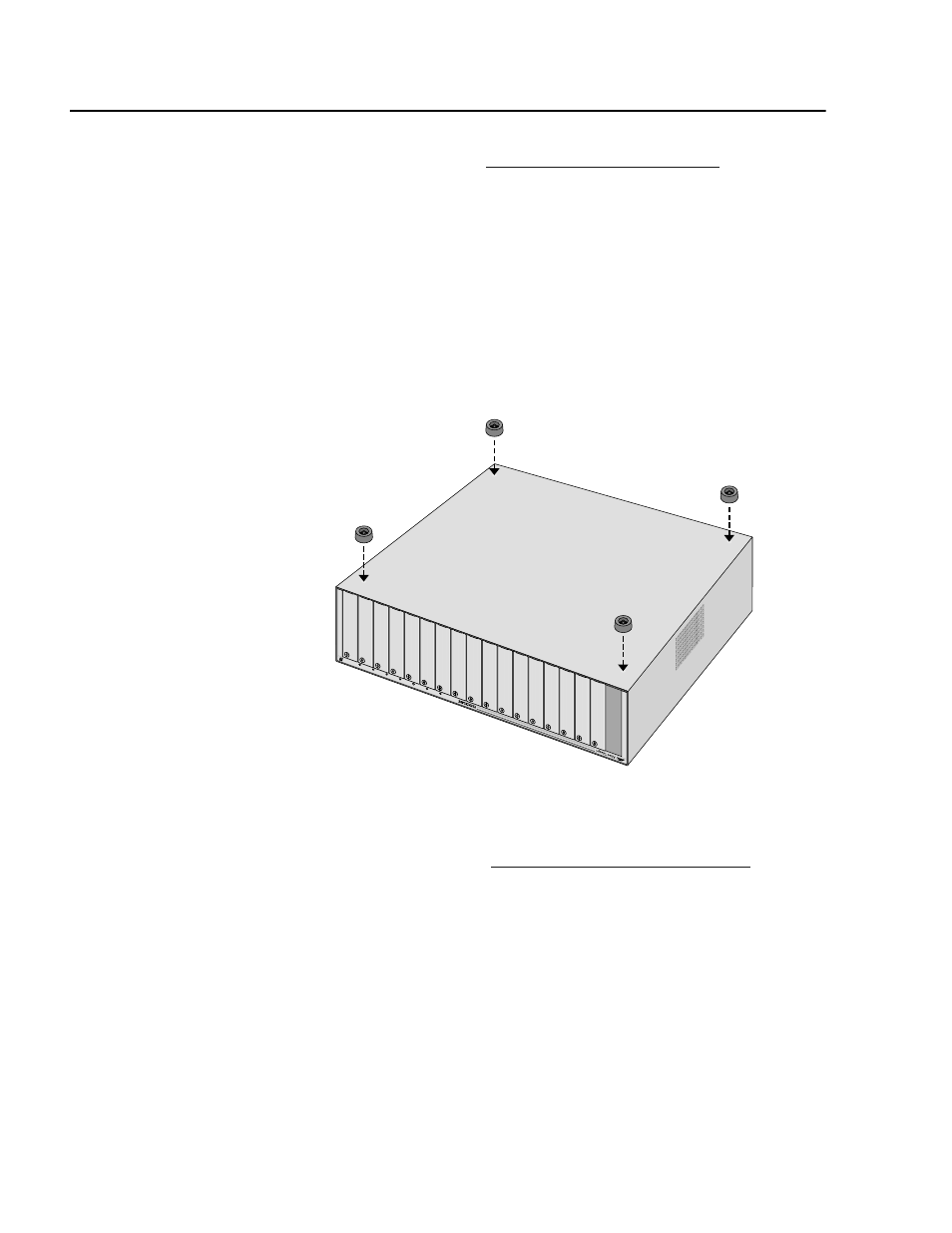 Head1 - installing the chassis on a desktop, Installing the chassis on a desktop | Allied Telesis AT-PBC18 User Manual | Page 28 / 120