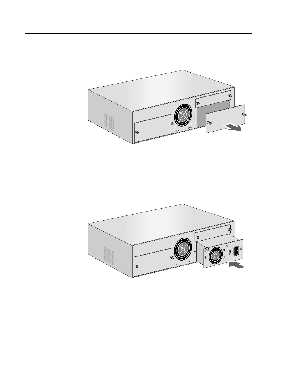 Head1 - installing a main power supply, Installing a main power supply | Allied Telesis AT-PBC18 User Manual | Page 35 / 120