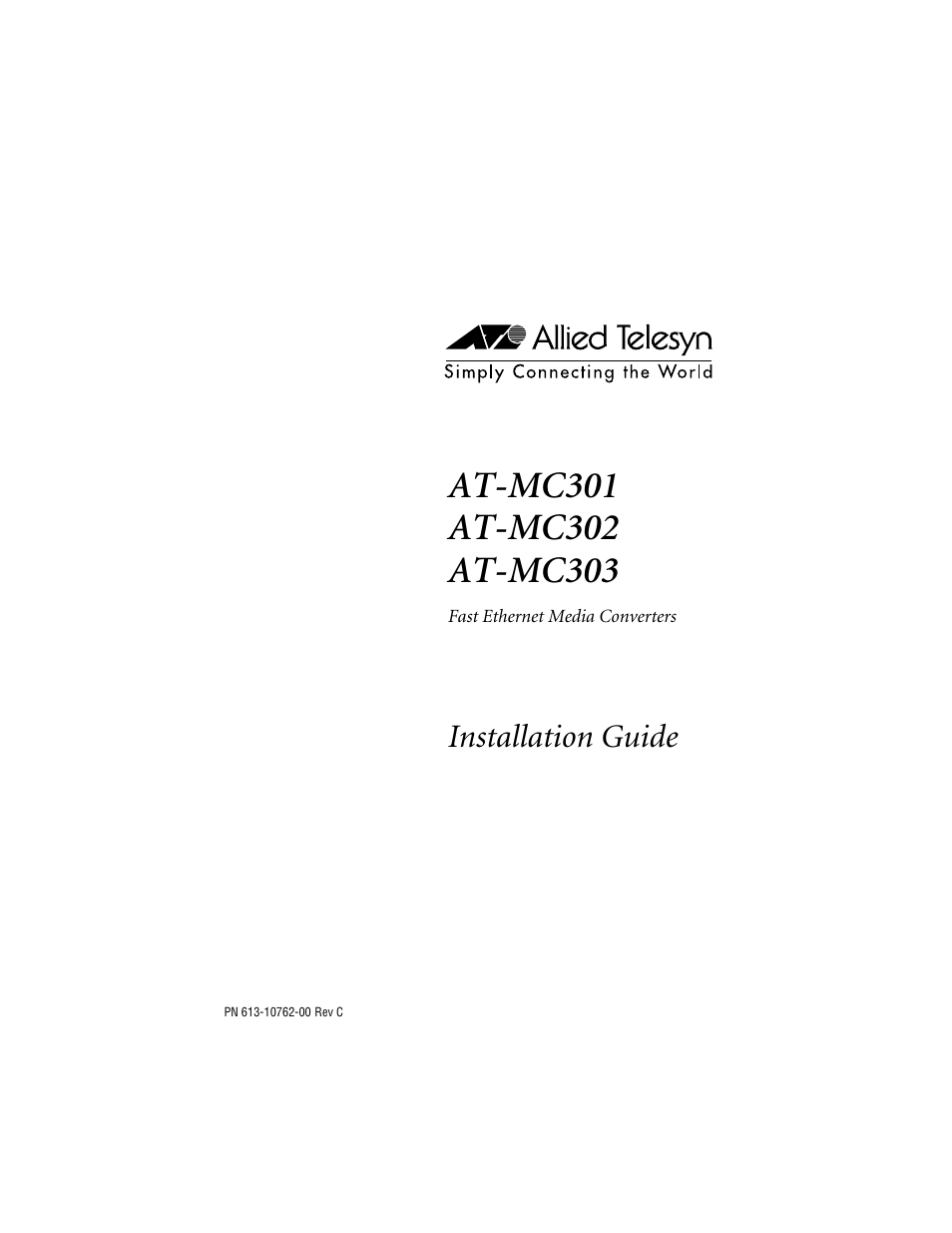 Allied Telesis AT-MC303 User Manual | 46 pages