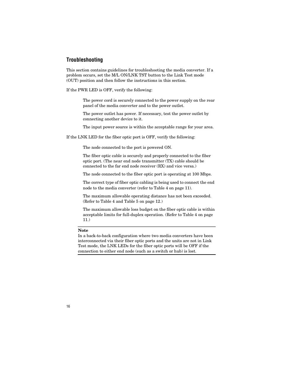 Troubleshooting | Allied Telesis AT-MC303 User Manual | Page 26 / 46