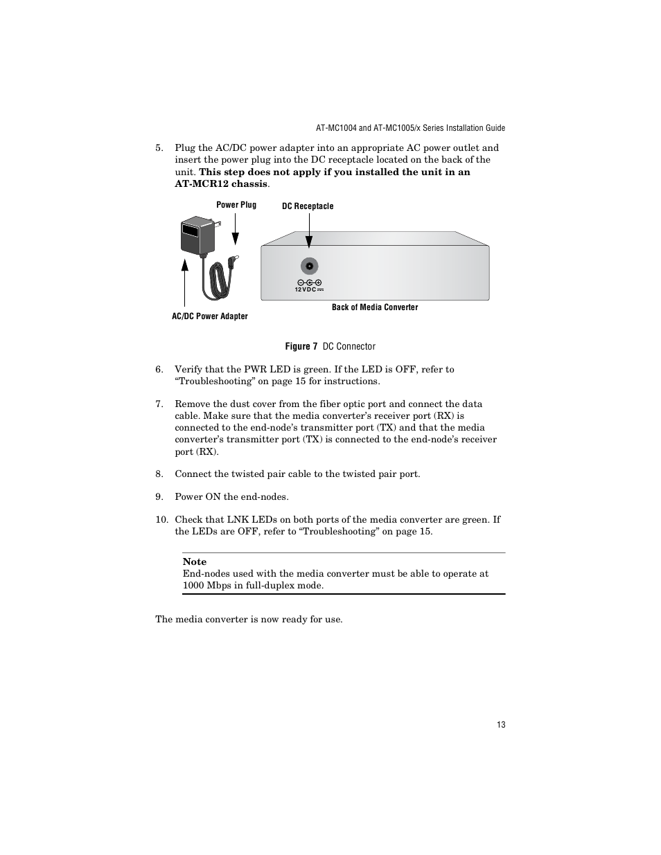 Allied Telesis AT-MC1005/4 User Manual | Page 23 / 44