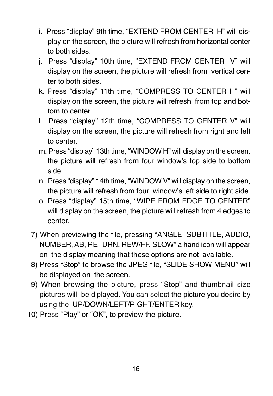 Audiovox D1915 User Manual | Page 16 / 33
