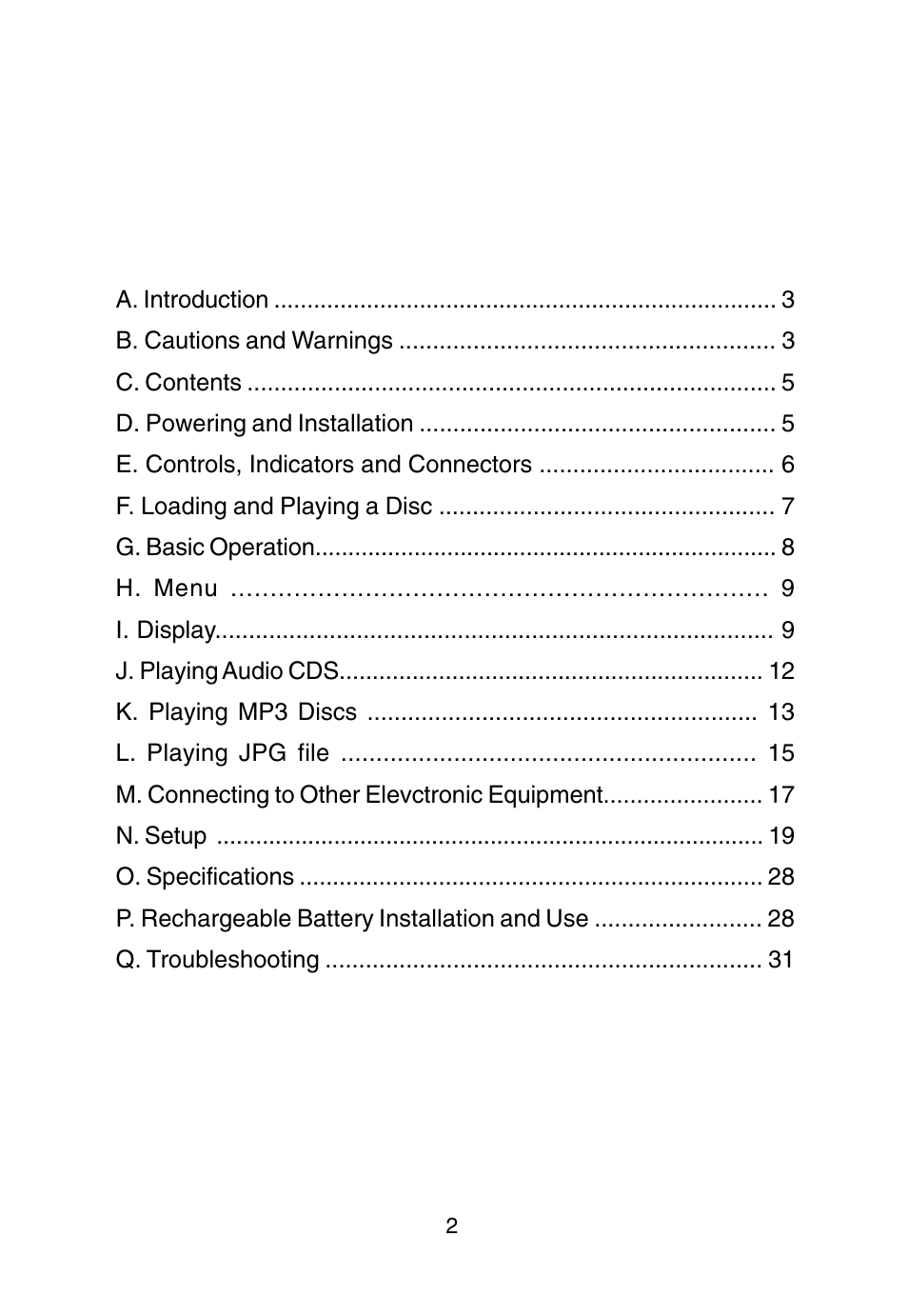 Audiovox D1915 User Manual | Page 2 / 33