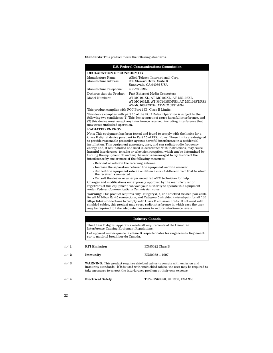 Allied Telesis AT-MC103ST/FS3, FS4 User Manual | Page 32 / 48