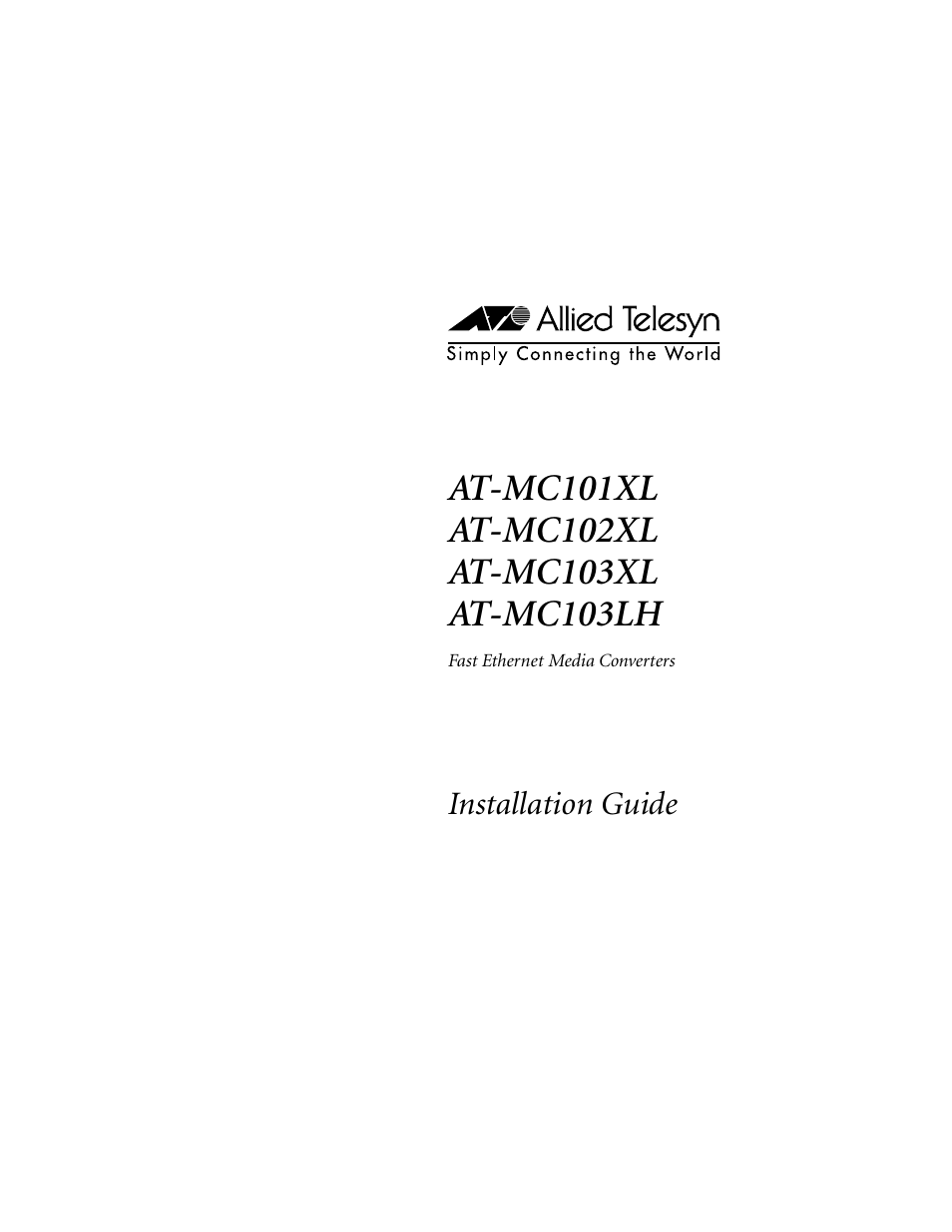 Allied Telesis AT-MC103LH User Manual | 28 pages