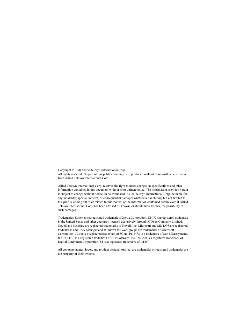 Allied Telesis AT-MC16 User Manual | Page 2 / 30