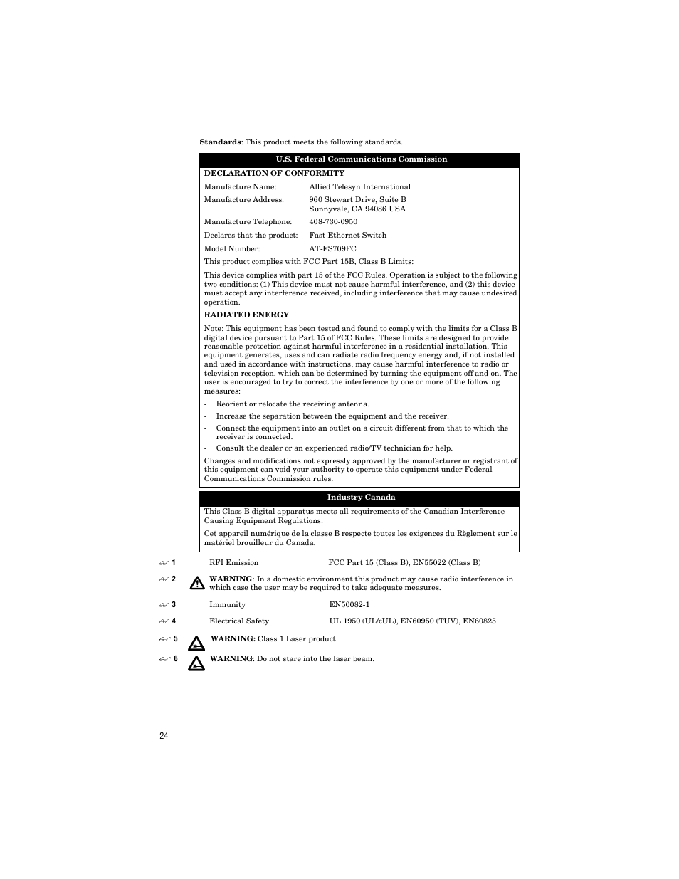 Allied Telesis AT-FS709FC User Manual | Page 34 / 46