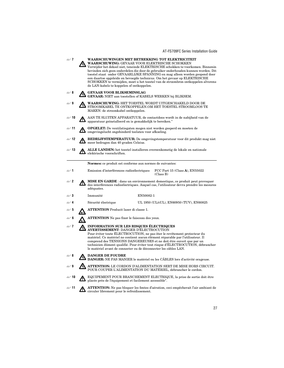 Allied Telesis AT-FS709FC User Manual | Page 37 / 46