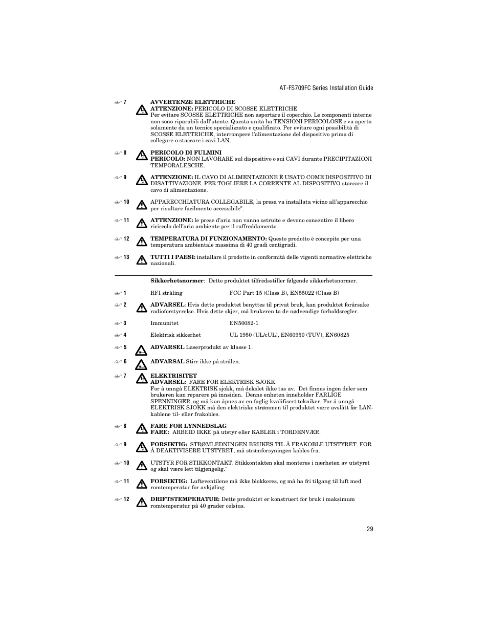Allied Telesis AT-FS709FC User Manual | Page 39 / 46