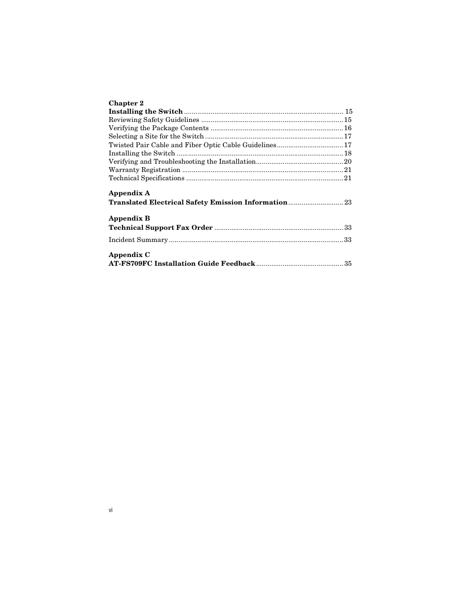 Allied Telesis AT-FS709FC User Manual | Page 6 / 46