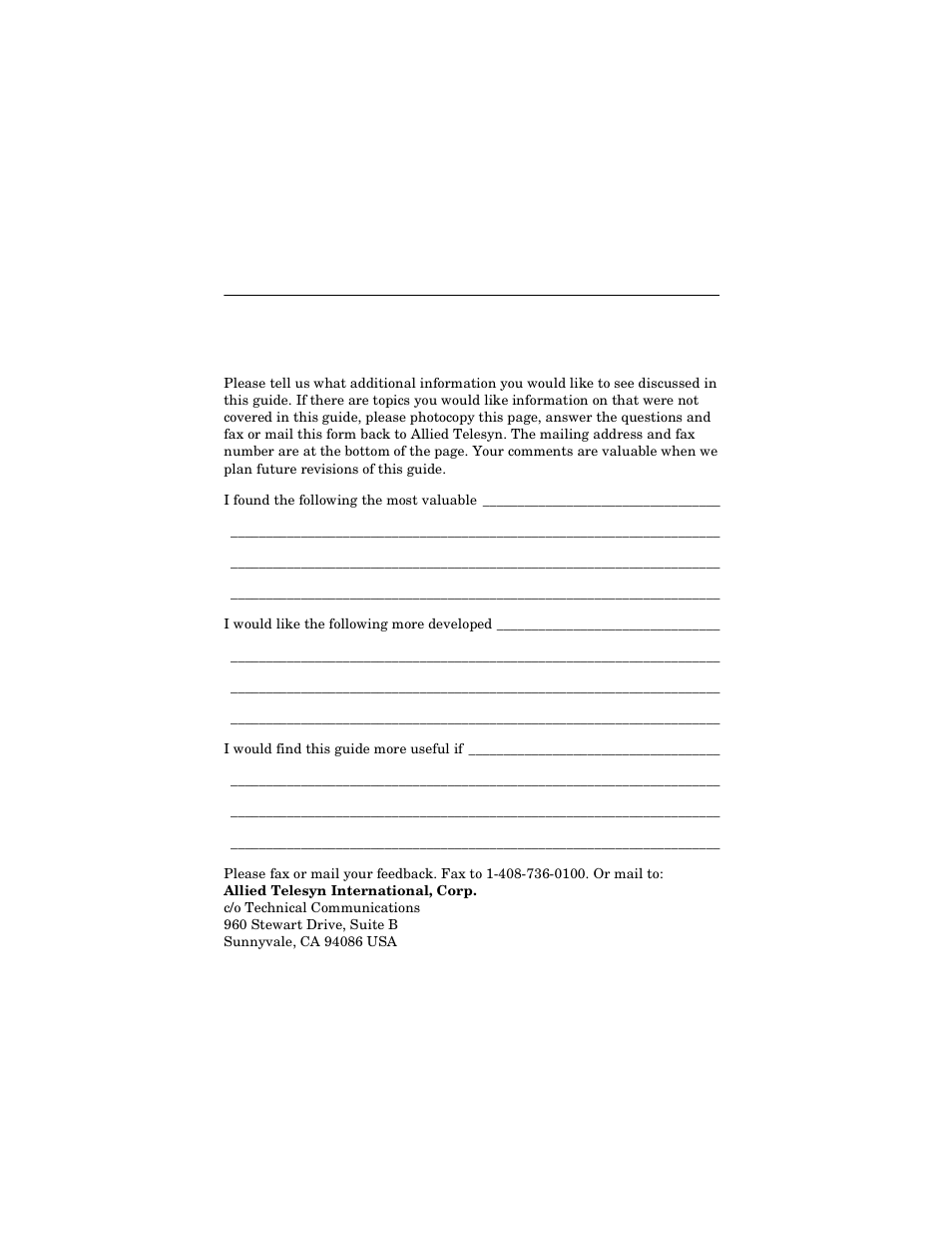 Appendix c | Allied Telesis AT-FS706E FC User Manual | Page 49 / 50