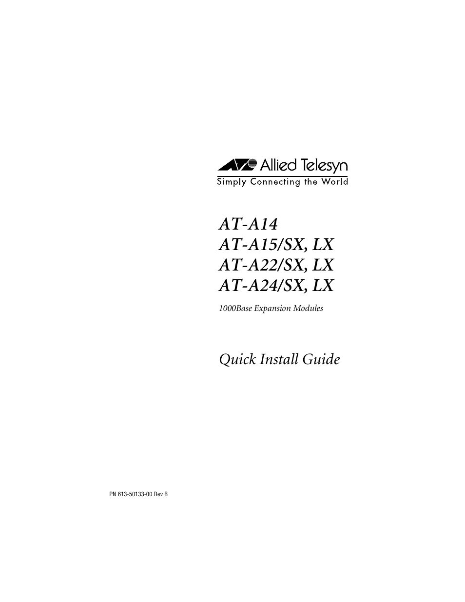 Allied Telesis AT-A24/SX, LX User Manual | 36 pages