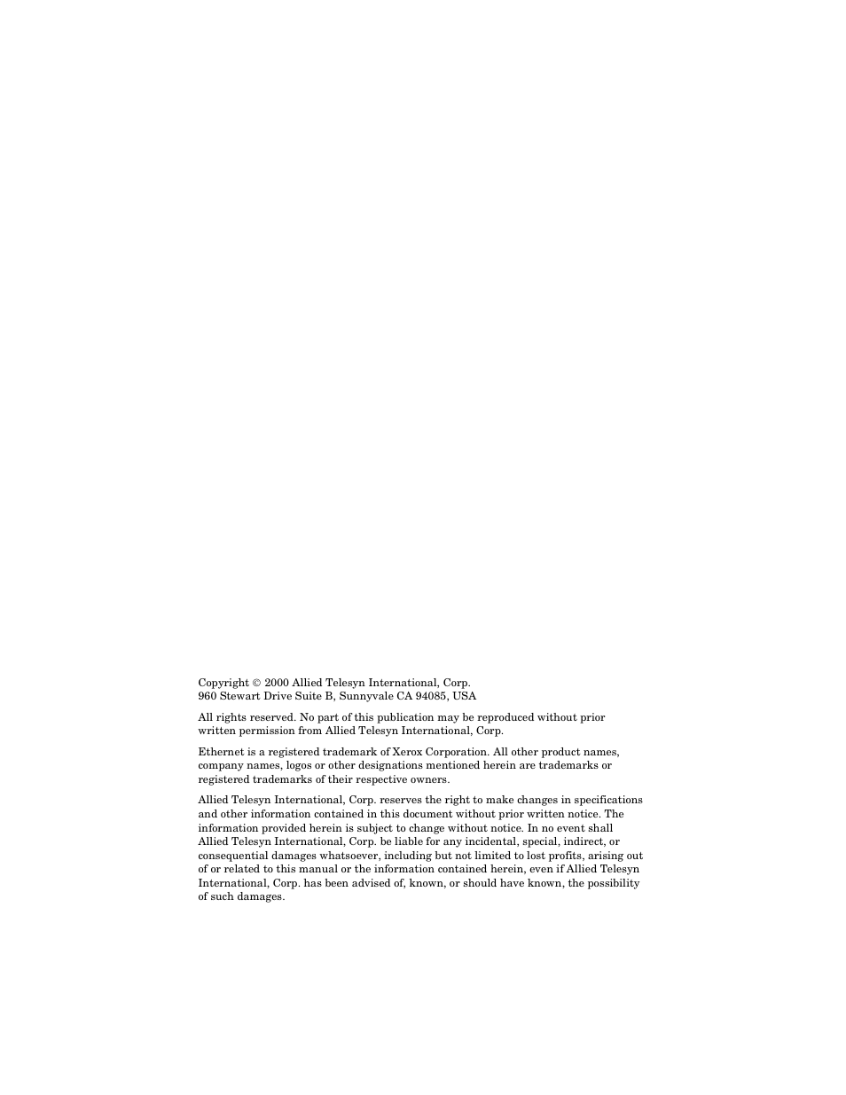 Allied Telesis AT-A24/SX, LX User Manual | Page 2 / 36