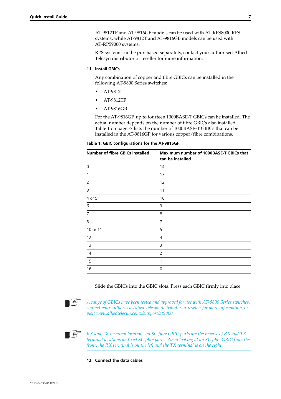 Allied Telesis AT-9800 SERIES User Manual | Page 7 / 11