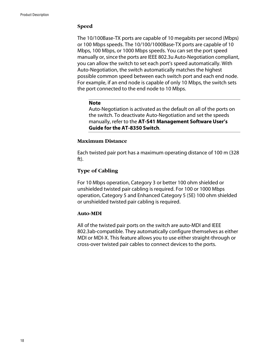 Allied Telesis AT-8350GB User Manual | Page 18 / 104