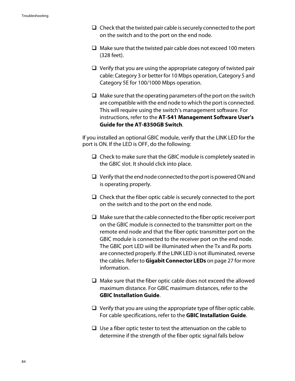 Allied Telesis AT-8350GB User Manual | Page 84 / 104