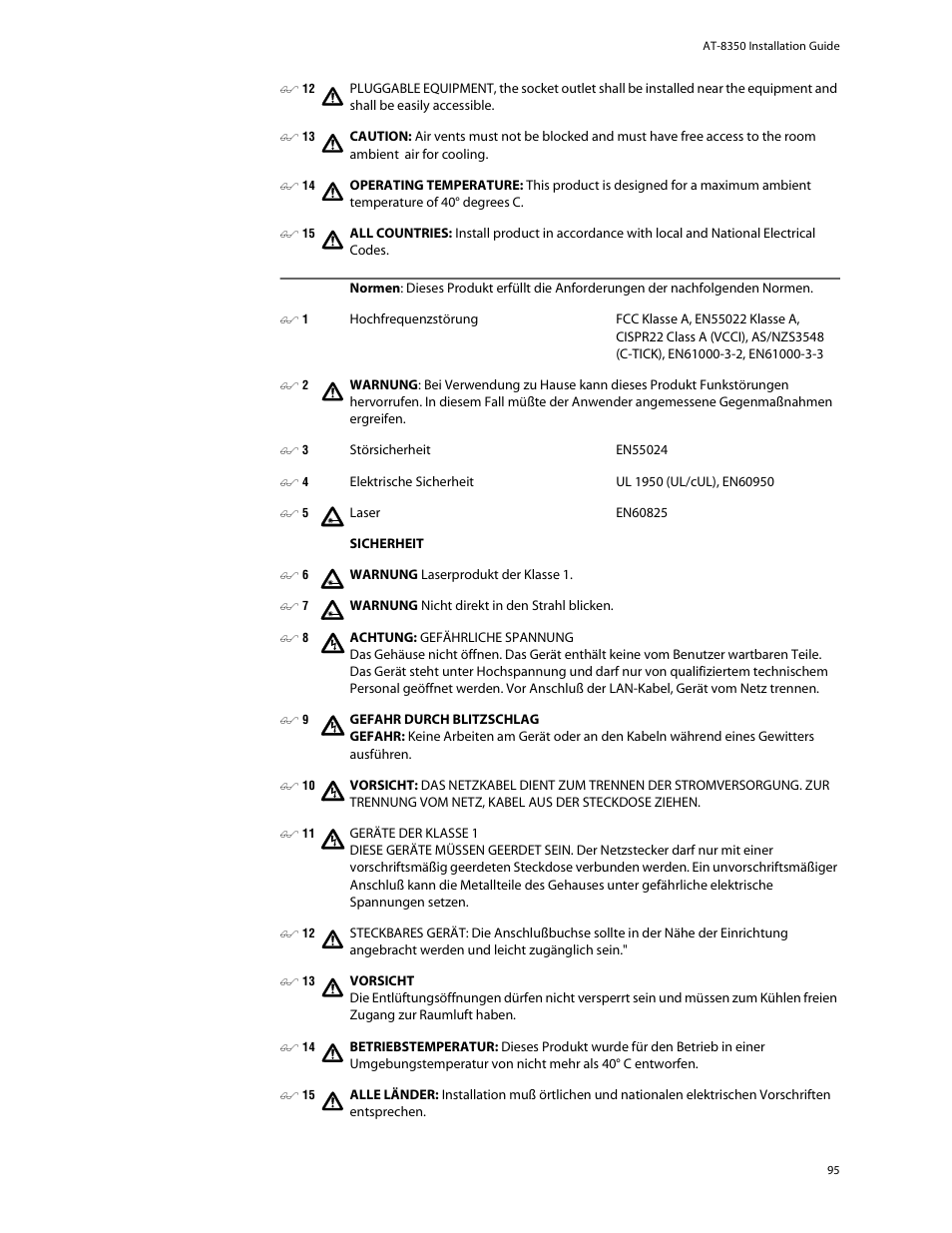 Allied Telesis AT-8350GB User Manual | Page 95 / 104