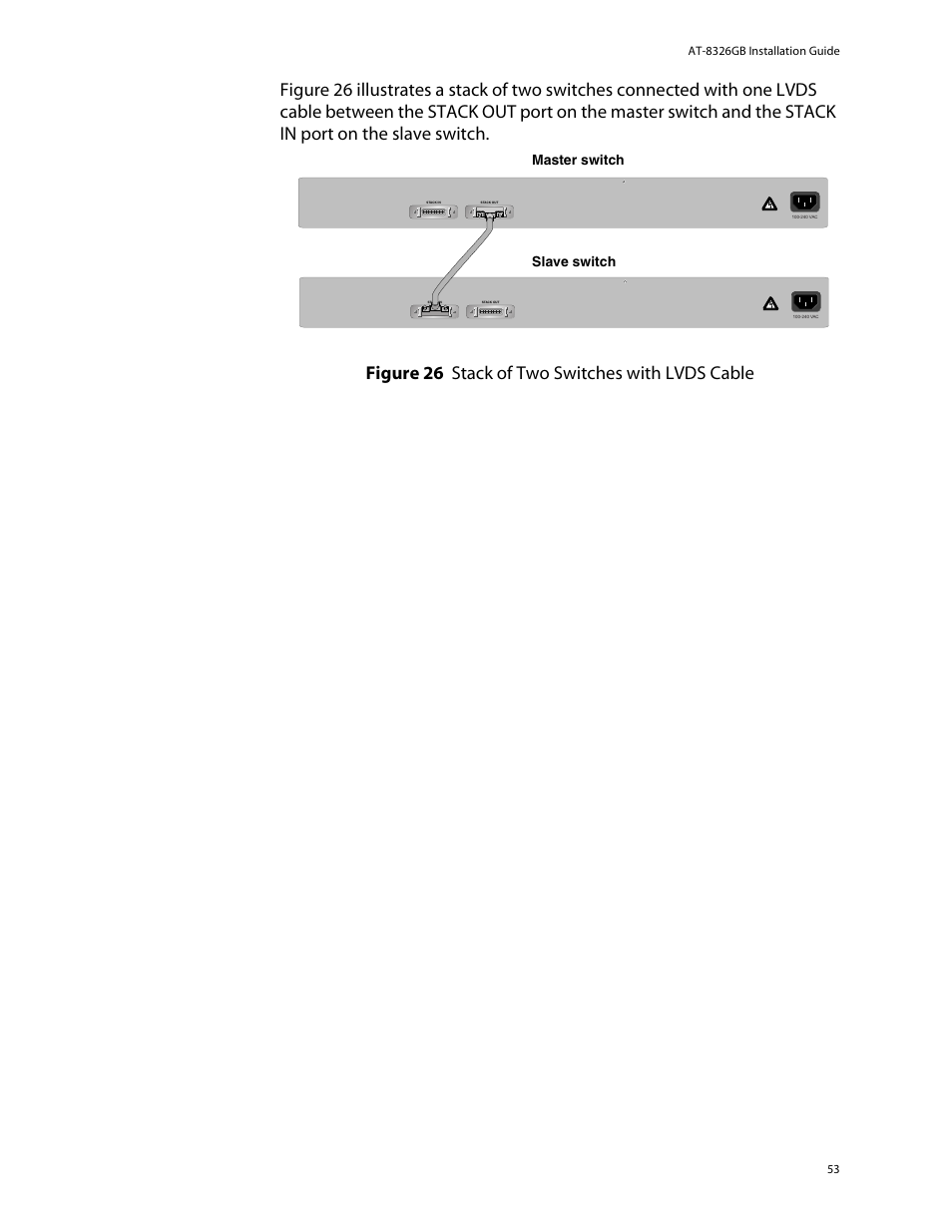 Slave switch master switch | Allied Telesis AT-8326GB User Manual | Page 53 / 82