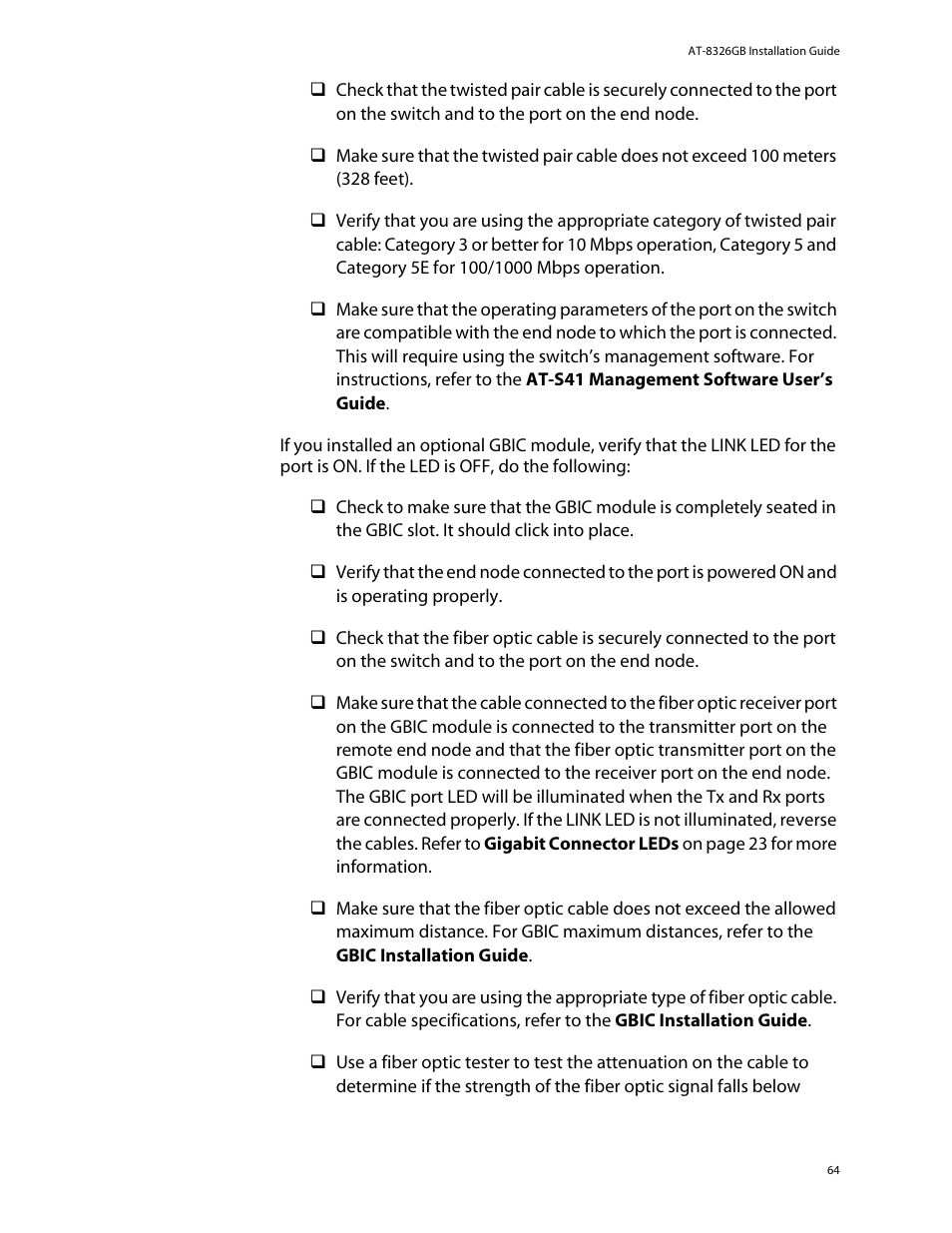 Allied Telesis AT-8326GB User Manual | Page 64 / 82