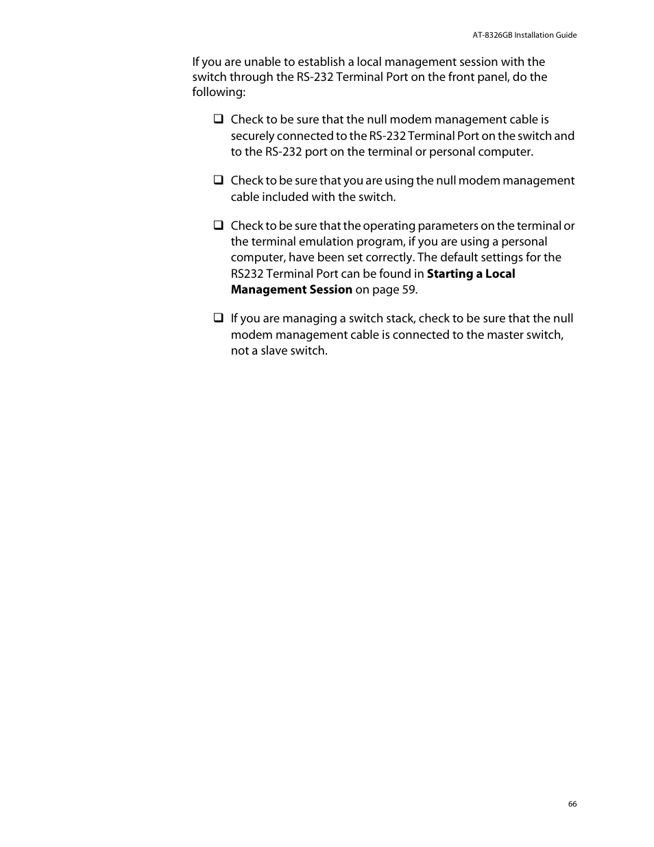 Allied Telesis AT-8326GB User Manual | Page 66 / 82