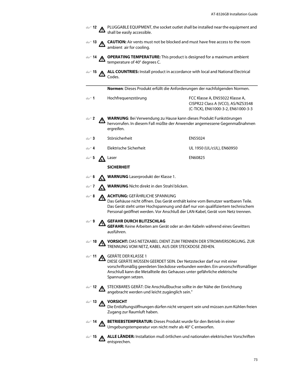 Allied Telesis AT-8326GB User Manual | Page 73 / 82