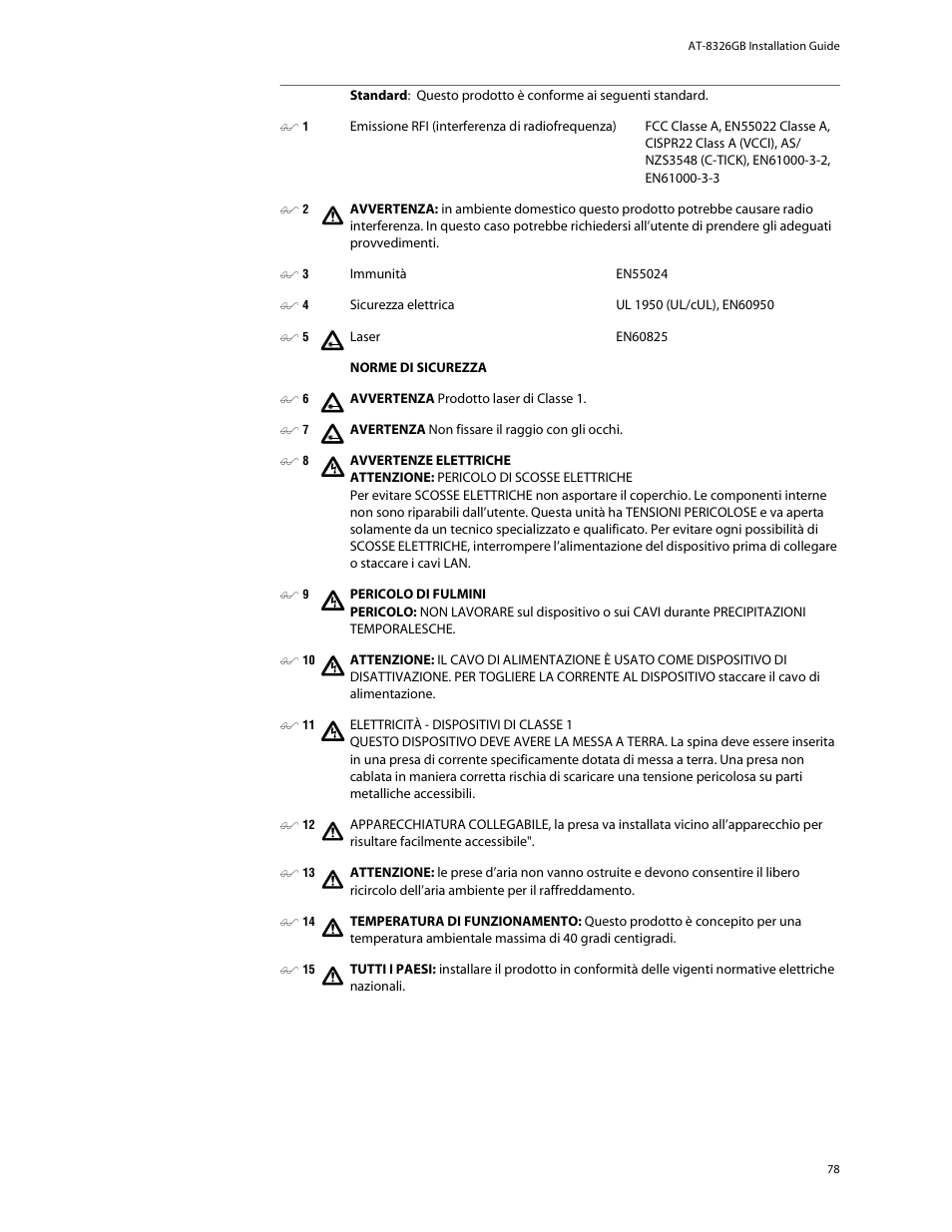 Allied Telesis AT-8326GB User Manual | Page 78 / 82