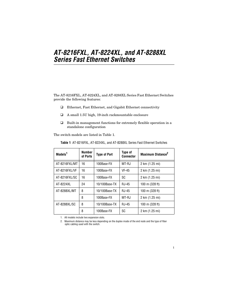 Allied Telesis AT-8288XL/SC User Manual | Page 11 / 38