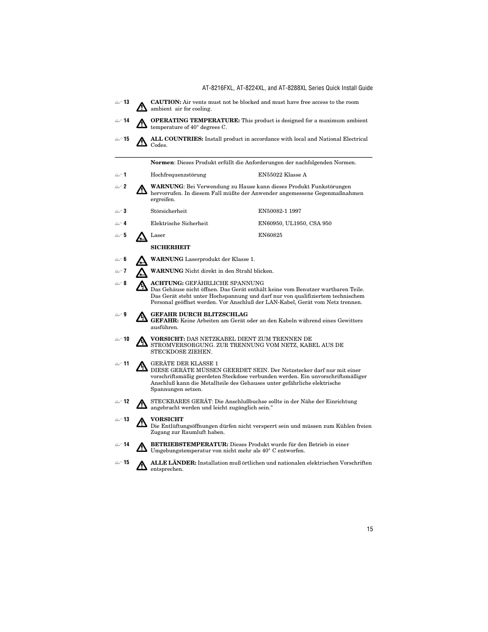Allied Telesis AT-8288XL/SC User Manual | Page 25 / 38