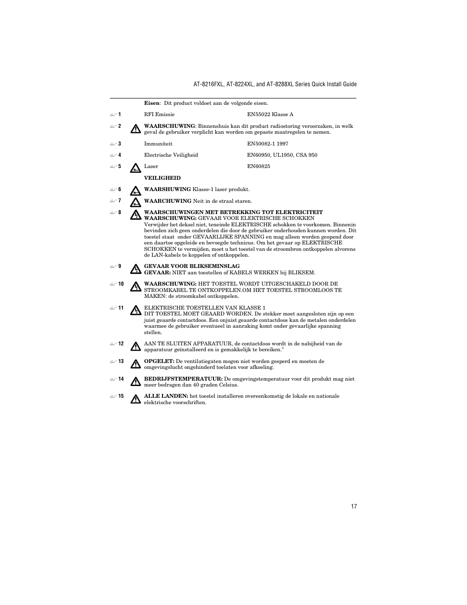 Allied Telesis AT-8288XL/SC User Manual | Page 27 / 38