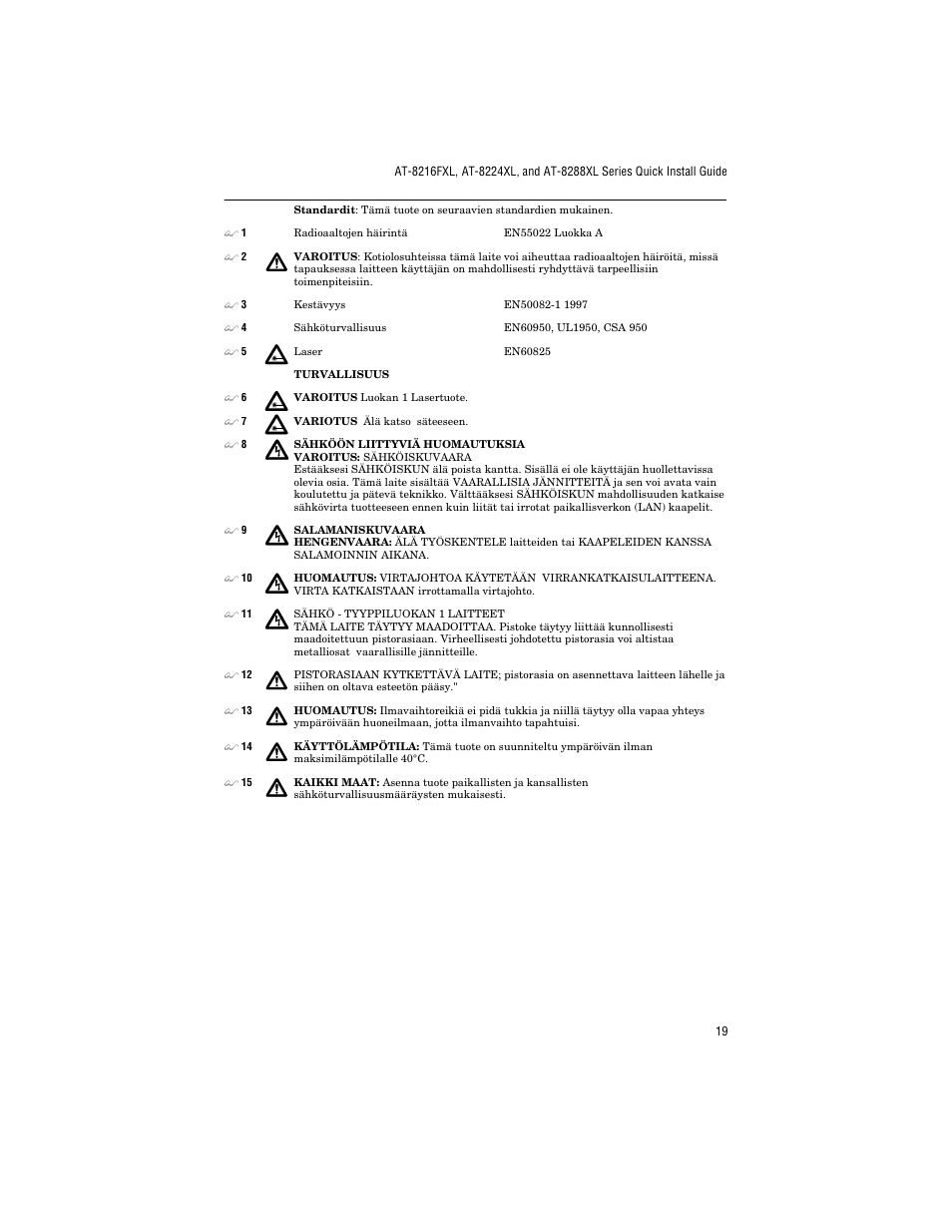 Allied Telesis AT-8288XL/SC User Manual | Page 29 / 38