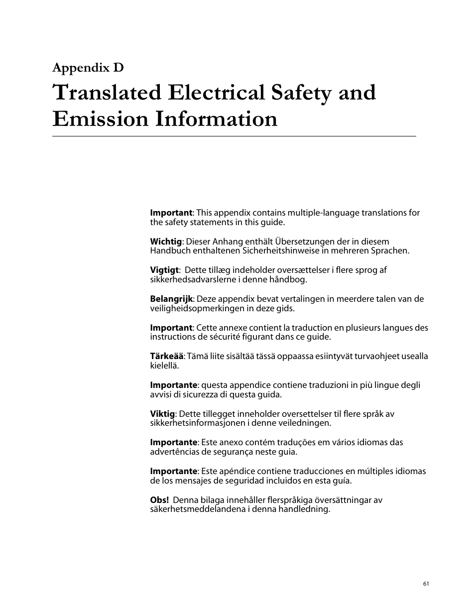 Appendix d | Allied Telesis AT-8288XL/SC User Manual | Page 61 / 80