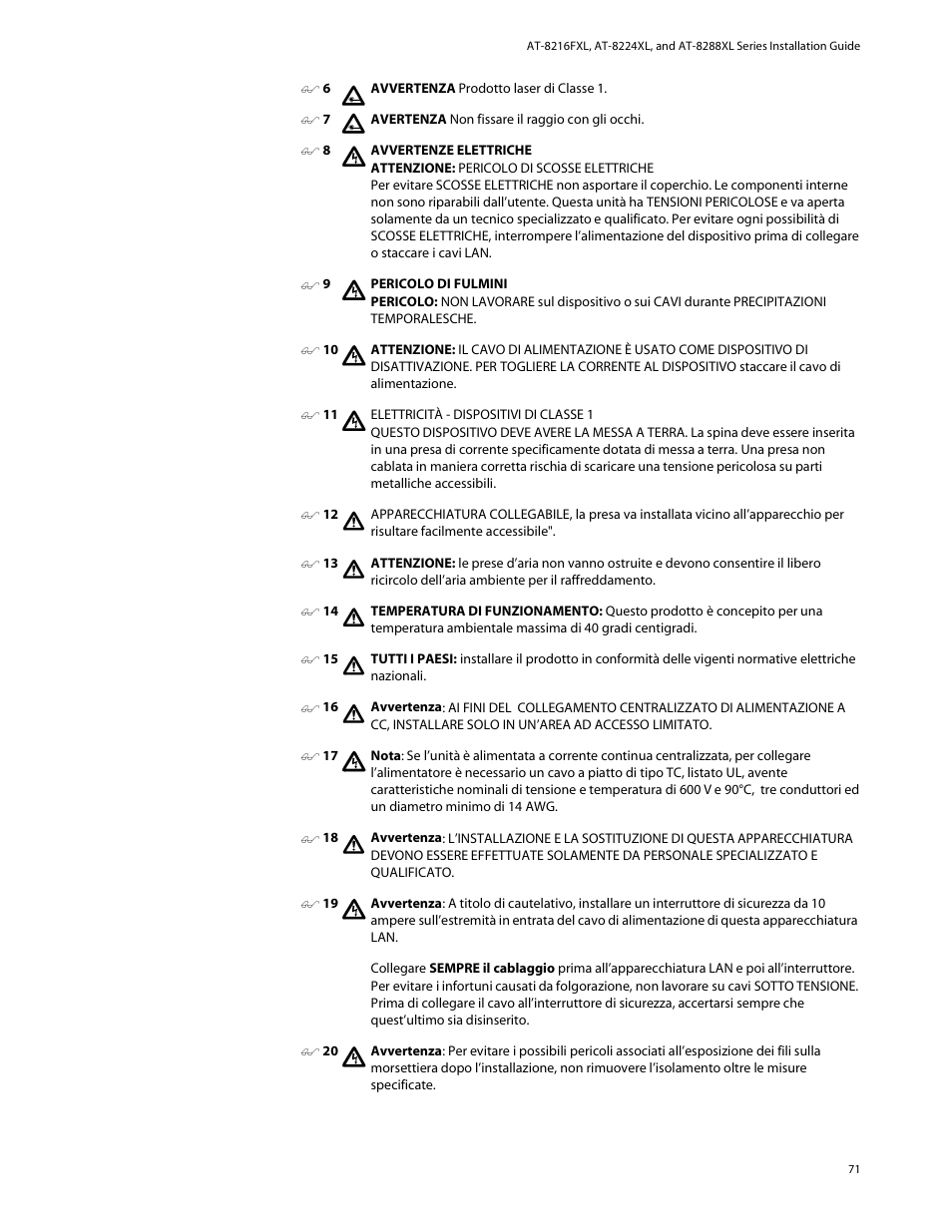 Allied Telesis AT-8288XL/SC User Manual | Page 71 / 80