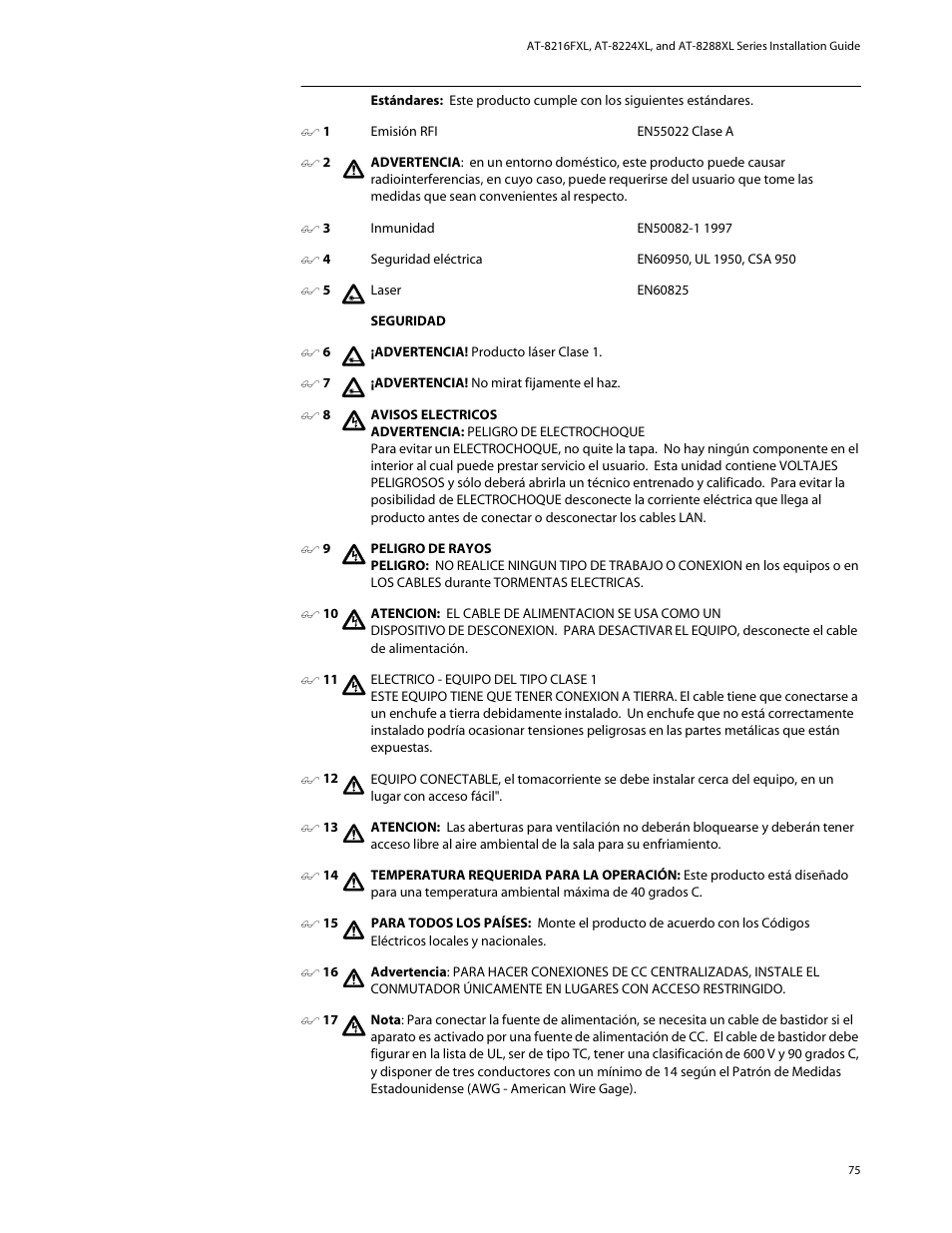Allied Telesis AT-8288XL/SC User Manual | Page 75 / 80