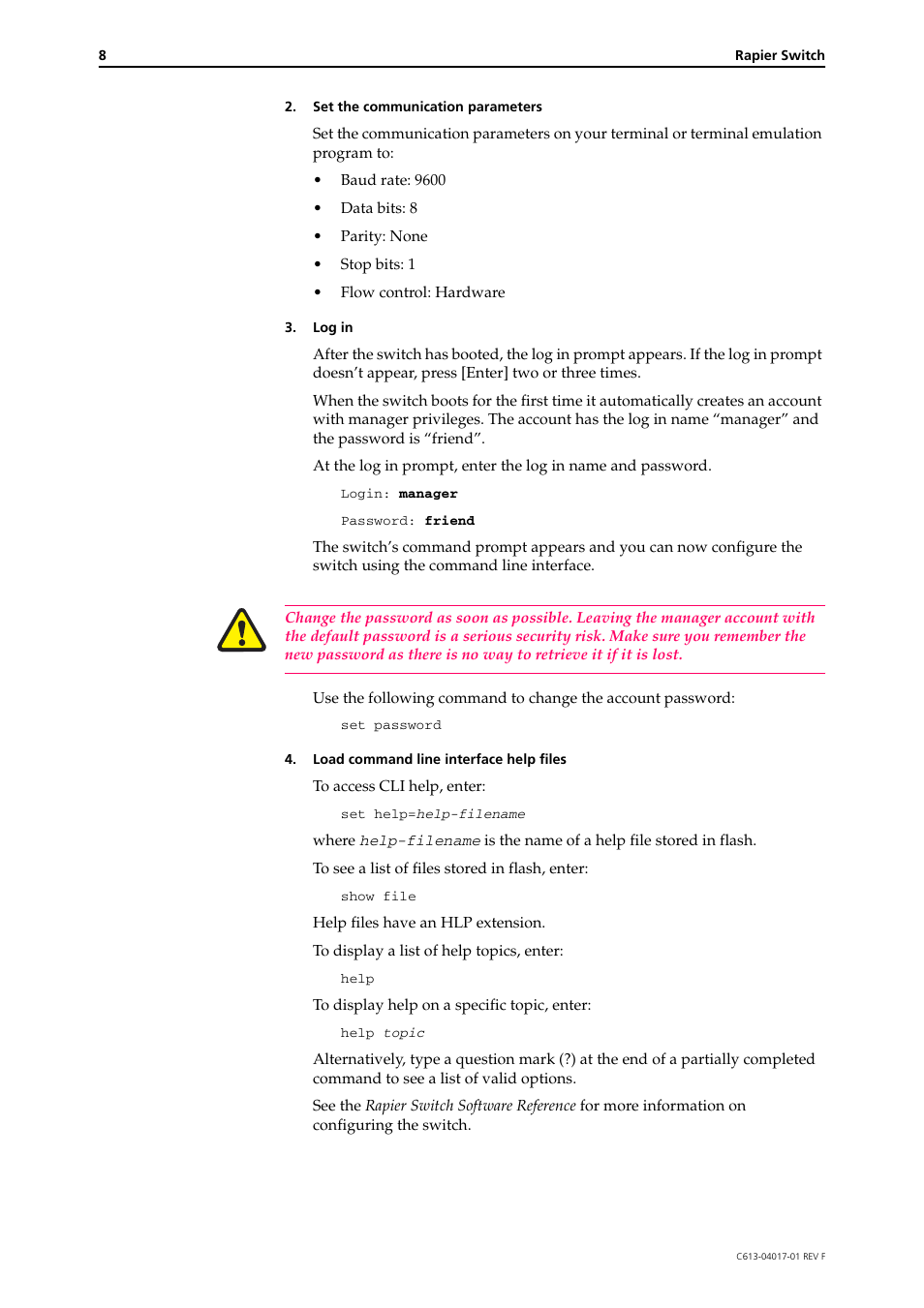 Allied Telesis Rapier Switch User Manual | Page 8 / 11