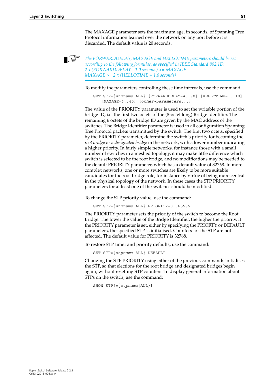 Allied Telesis Rapier Switch User Manual | Page 51 / 66