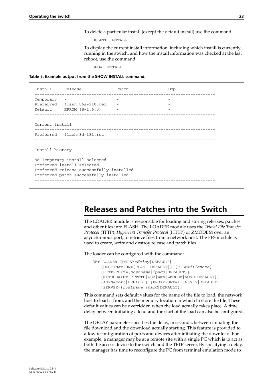 Releases and patches into the switch | Allied Telesis Rapier Switch User Manual | Page 23 / 74
