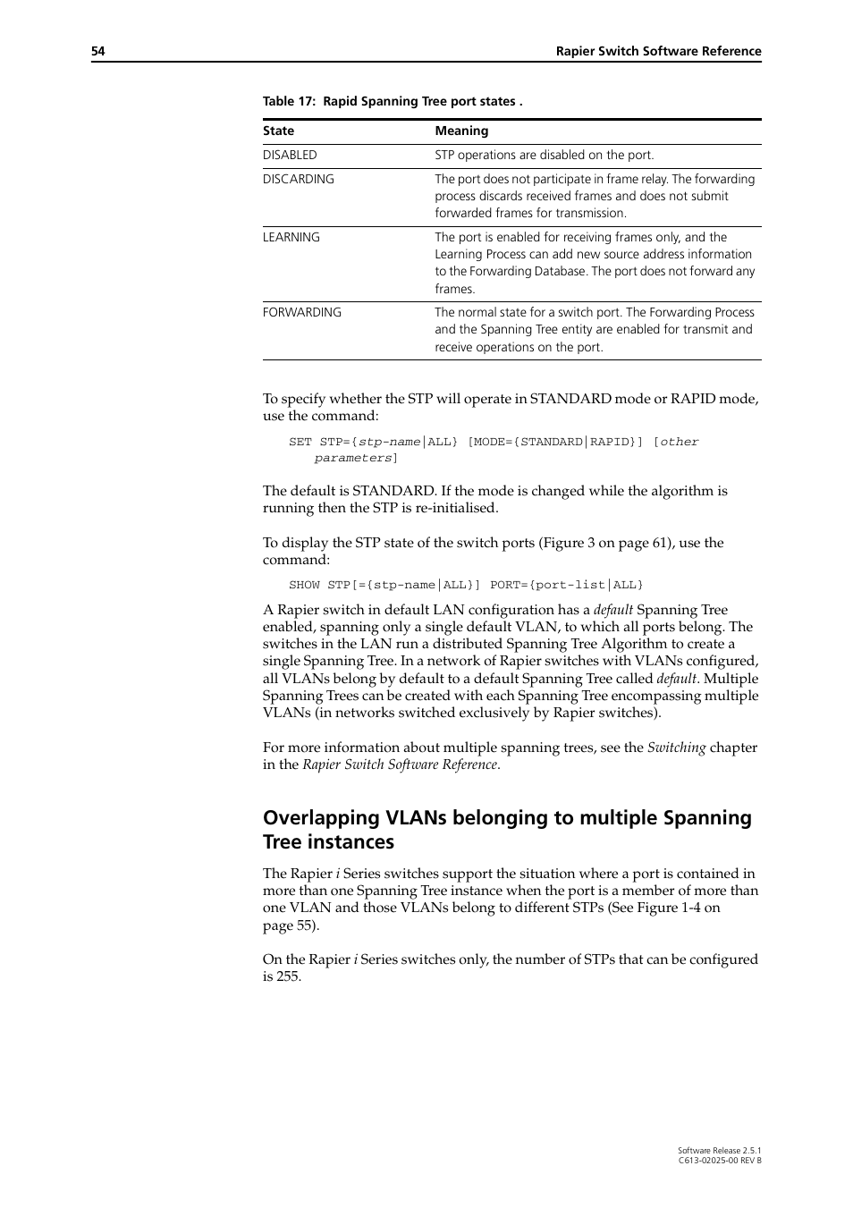 Allied Telesis Rapier Switch User Manual | Page 54 / 74