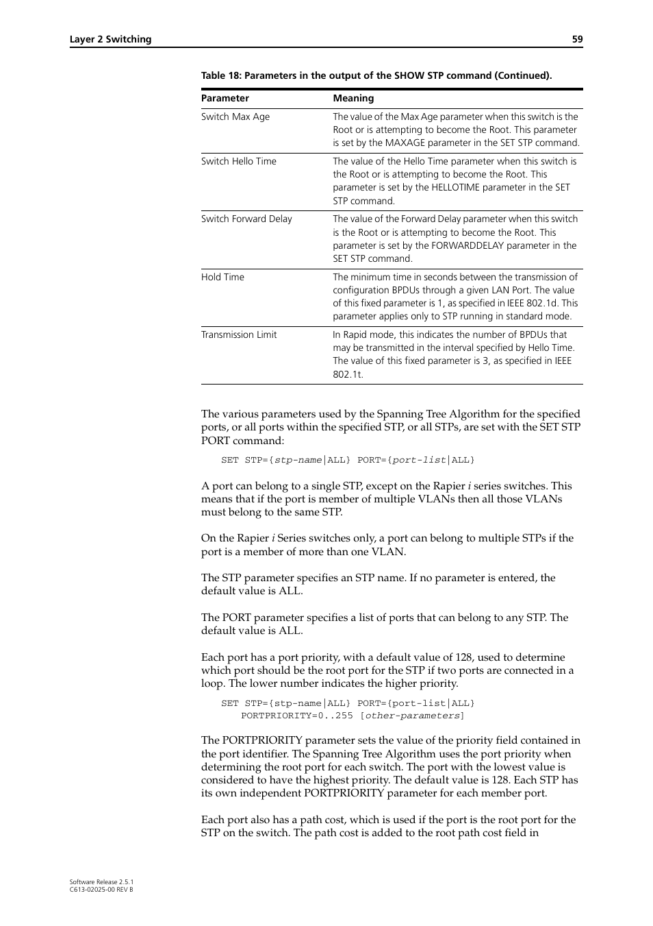 Allied Telesis Rapier Switch User Manual | Page 59 / 74