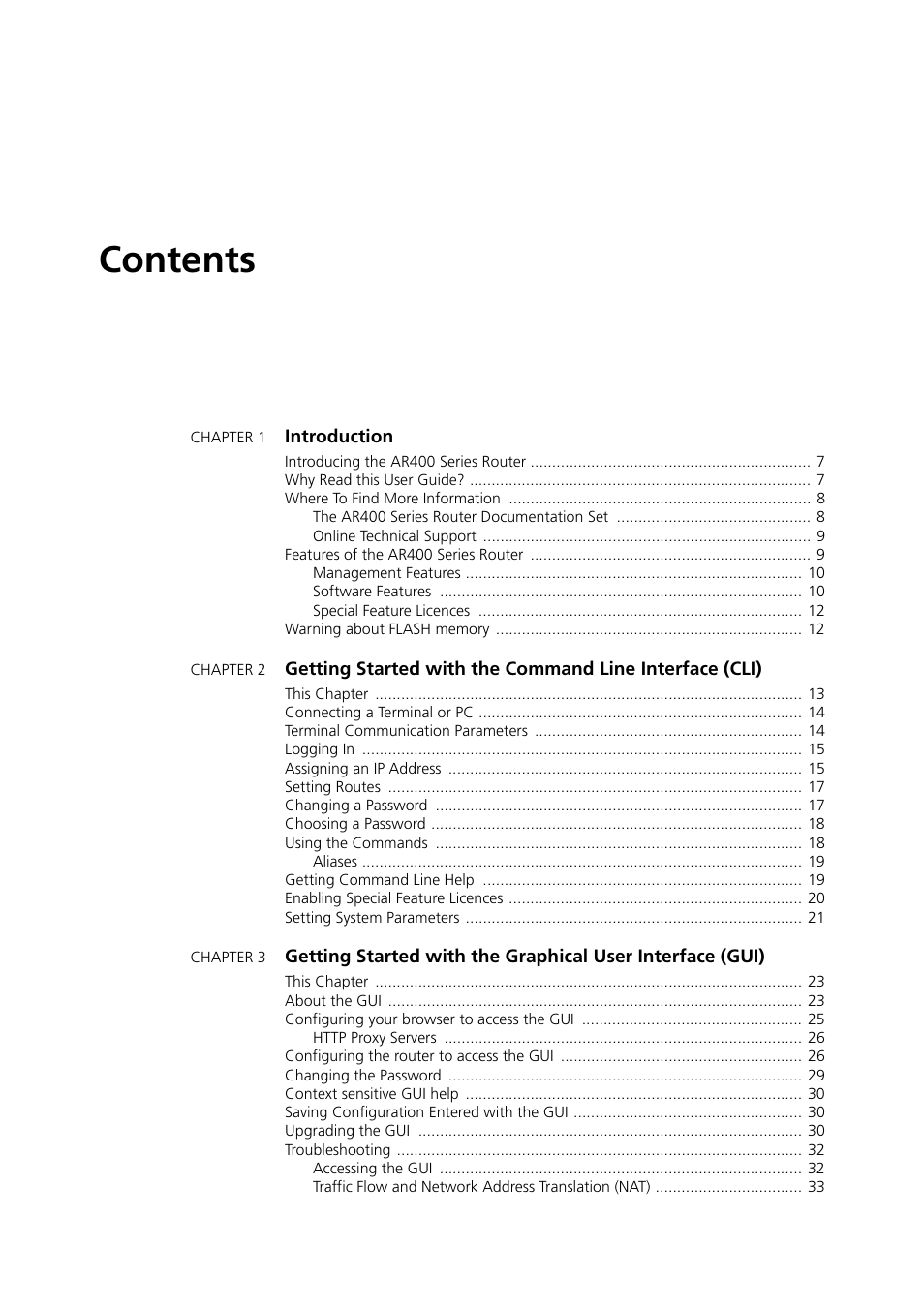 Allied Telesis AR400 Series Router User Manual | Page 3 / 119